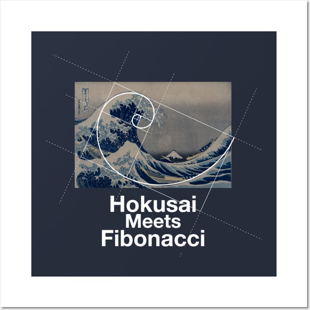 Hokusai Meets Fibonacci, Golden Ratio Wall Art by cartogram